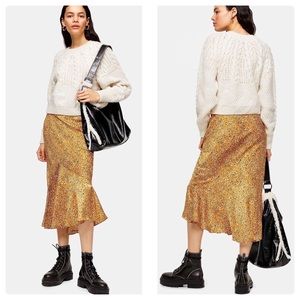 TOPSHOP - Satin Flounce Skirt NEW Size US6